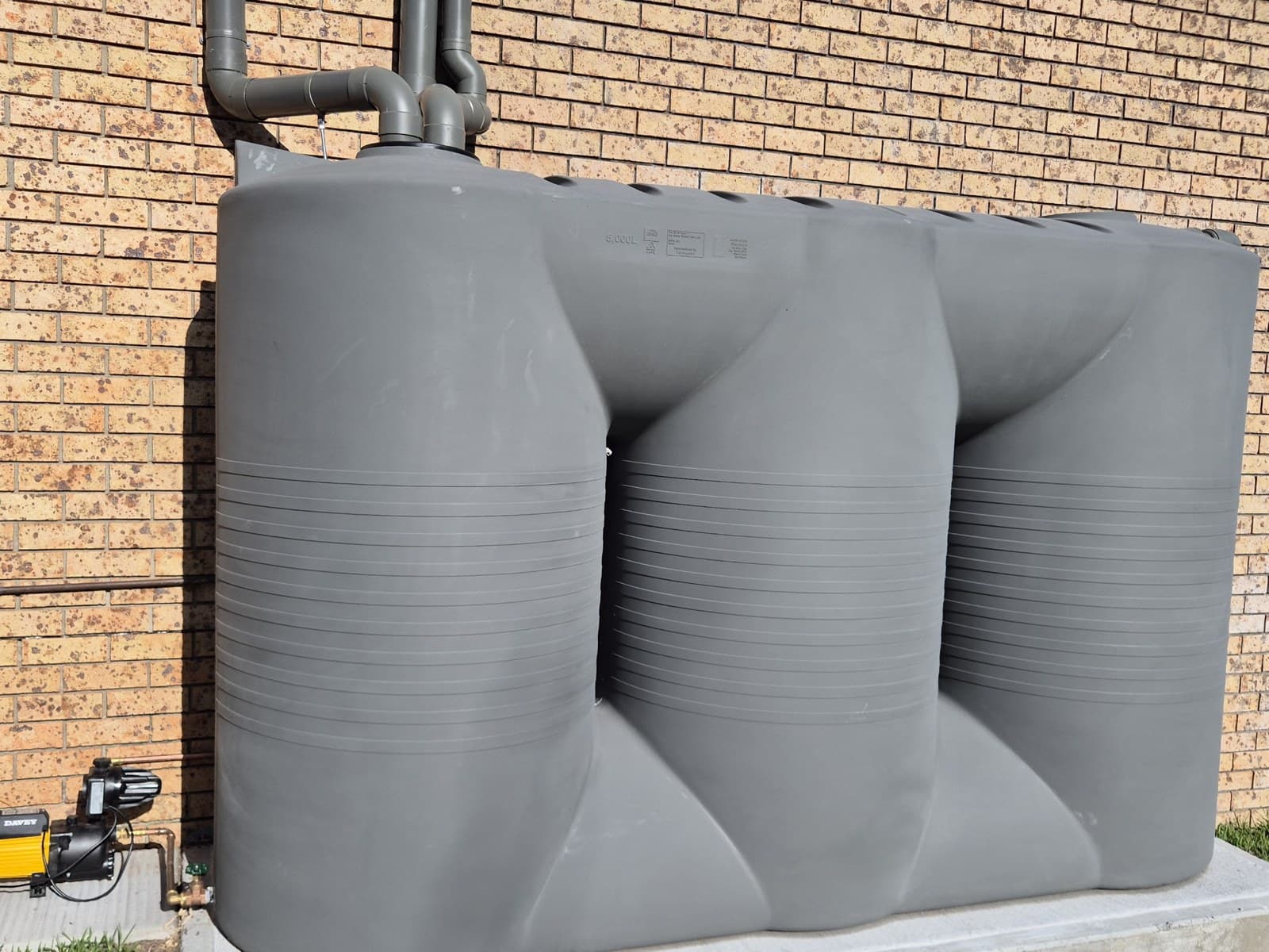 rainwater tank installation